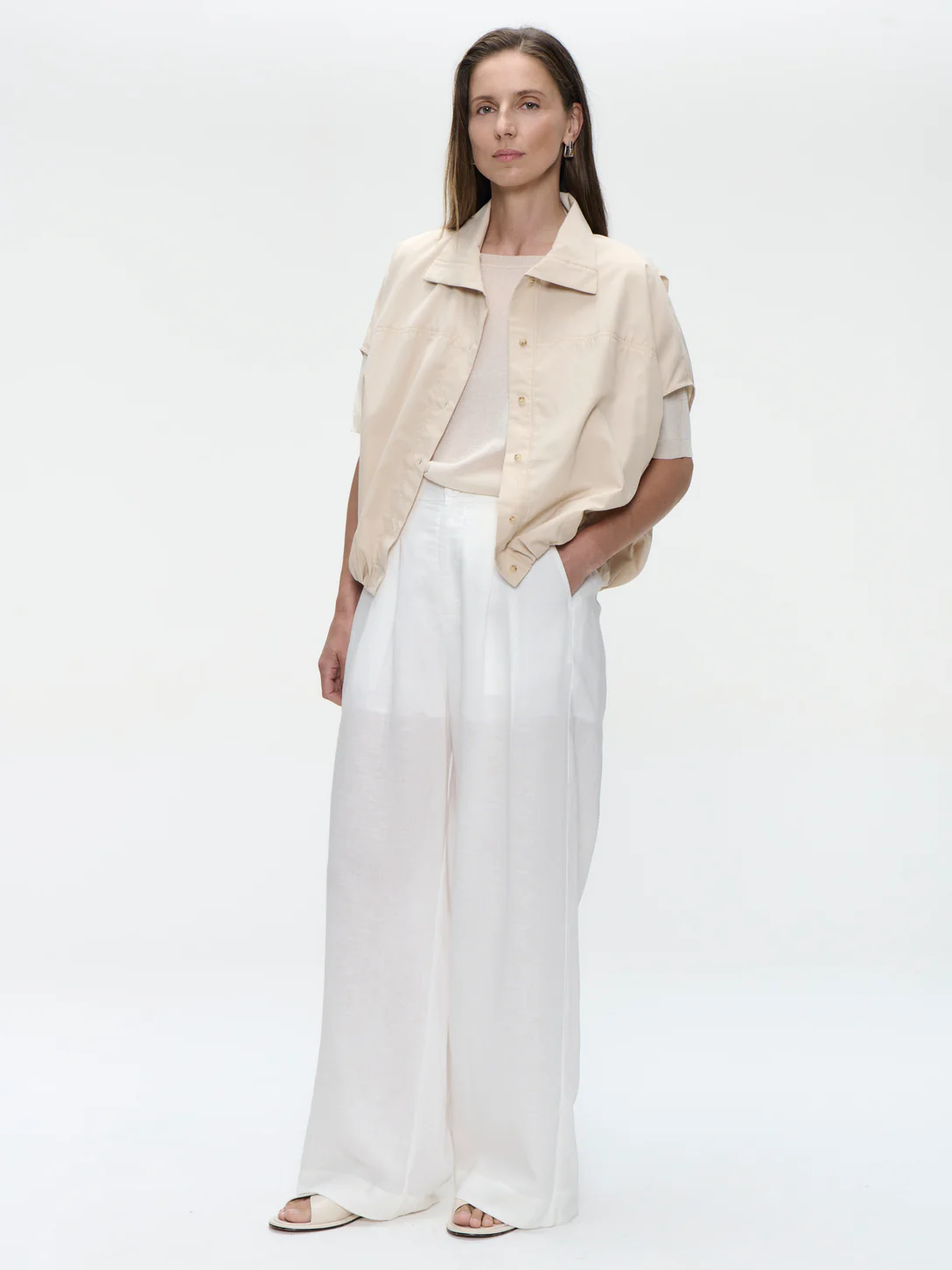Anda oversized blouse- Jane Lushka - kleur: beige - Afbeelding 2