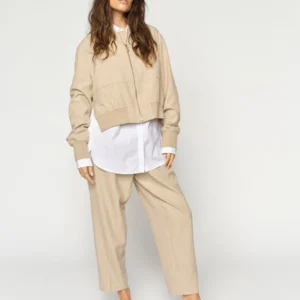 Mos Mosh-  Twill, Cropped- beige/keperstof