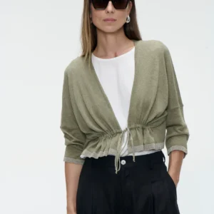 Cardigan viscose - Jane Lushka - kleur: soft green