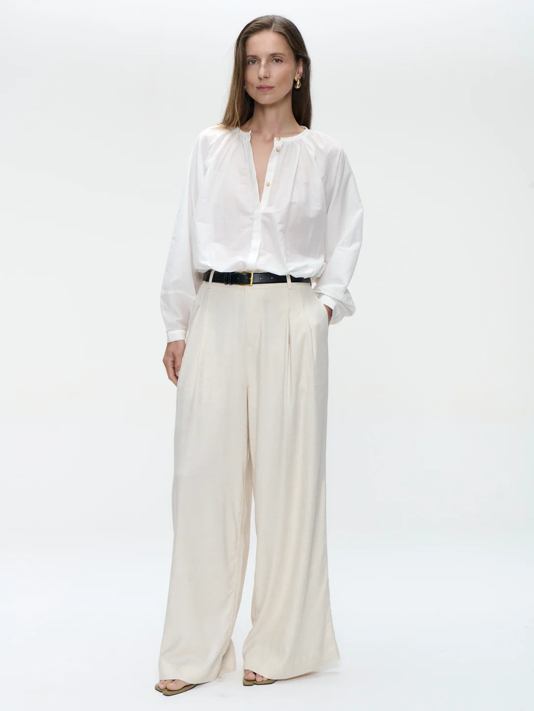 Kenta cotton blouse - Jane Lushka - kleur: wit - Afbeelding 2