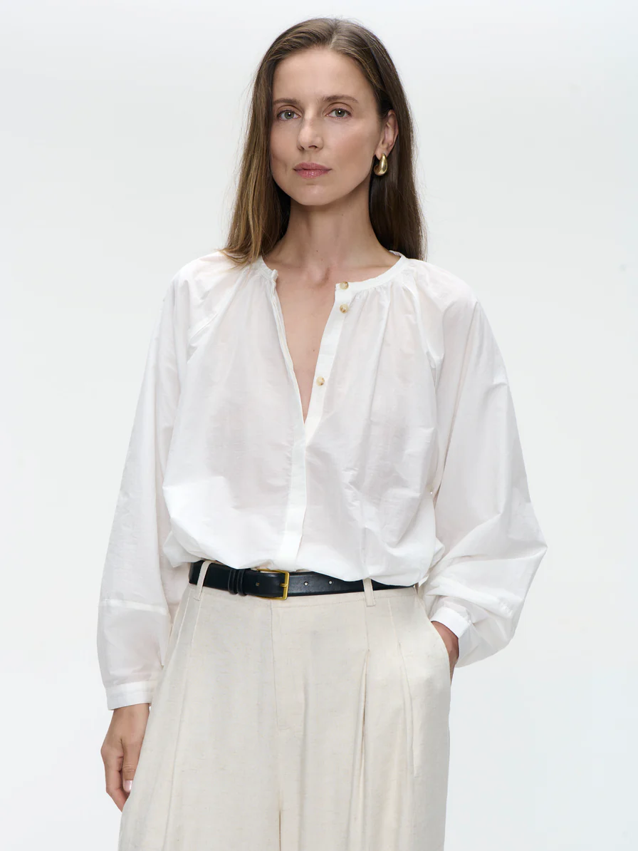 Kenta cotton blouse - Jane Lushka - kleur: wit