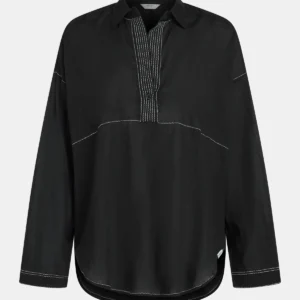 Blouse - Penn & Ink- kleur: zwart/ecru