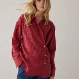Blouse lyocell - kleur rood - Summum