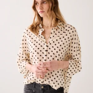 Blouse blury dots - kleur ivory - Summum