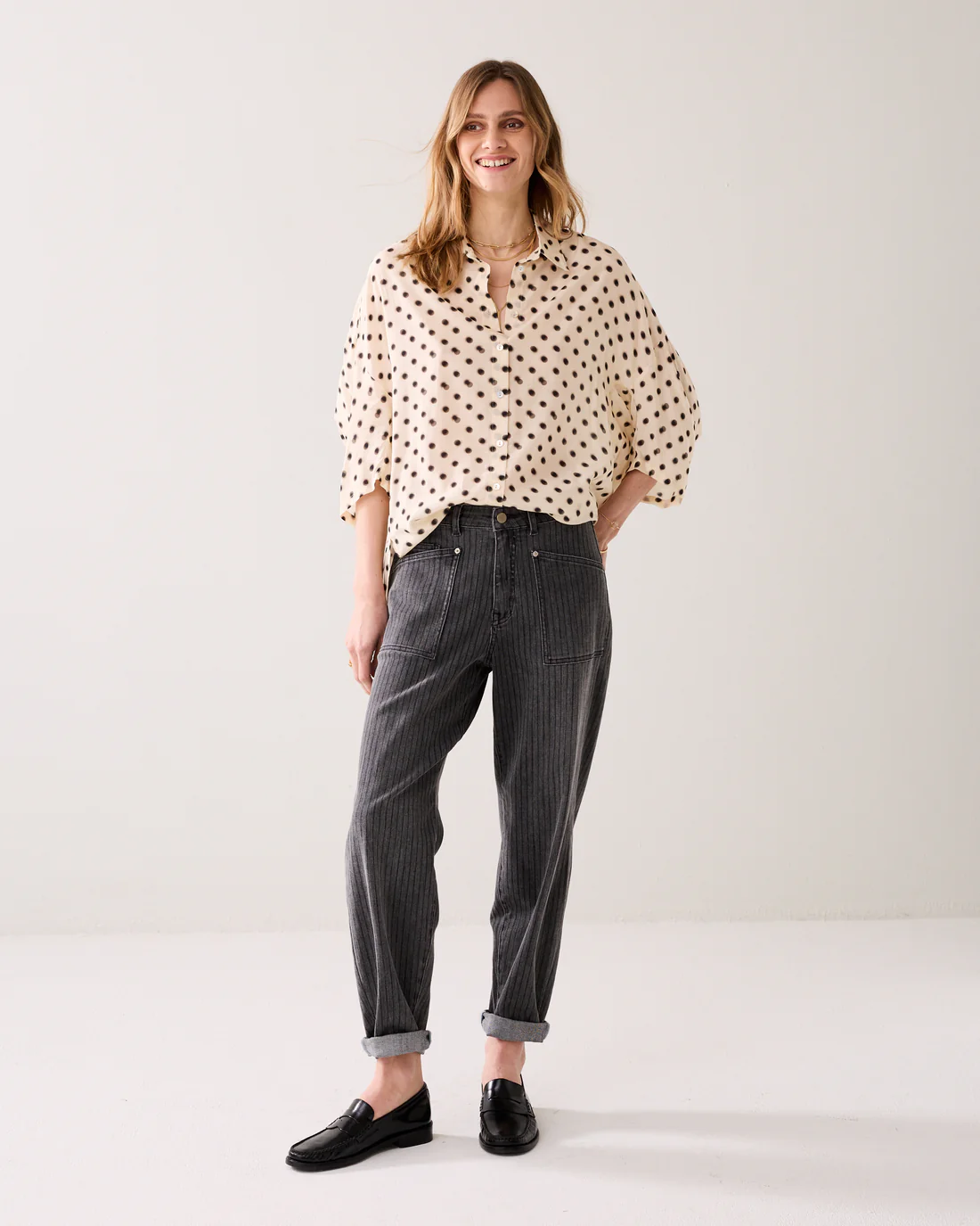 Blouse blury dots - kleur ivory - Summum - Afbeelding 5