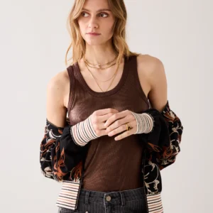 Tanktop rib - kleur bruin - Summum