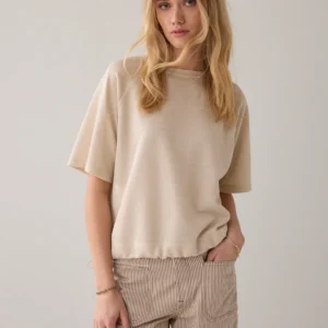 Top boxy tee sparkle - kleur ecru - Summum